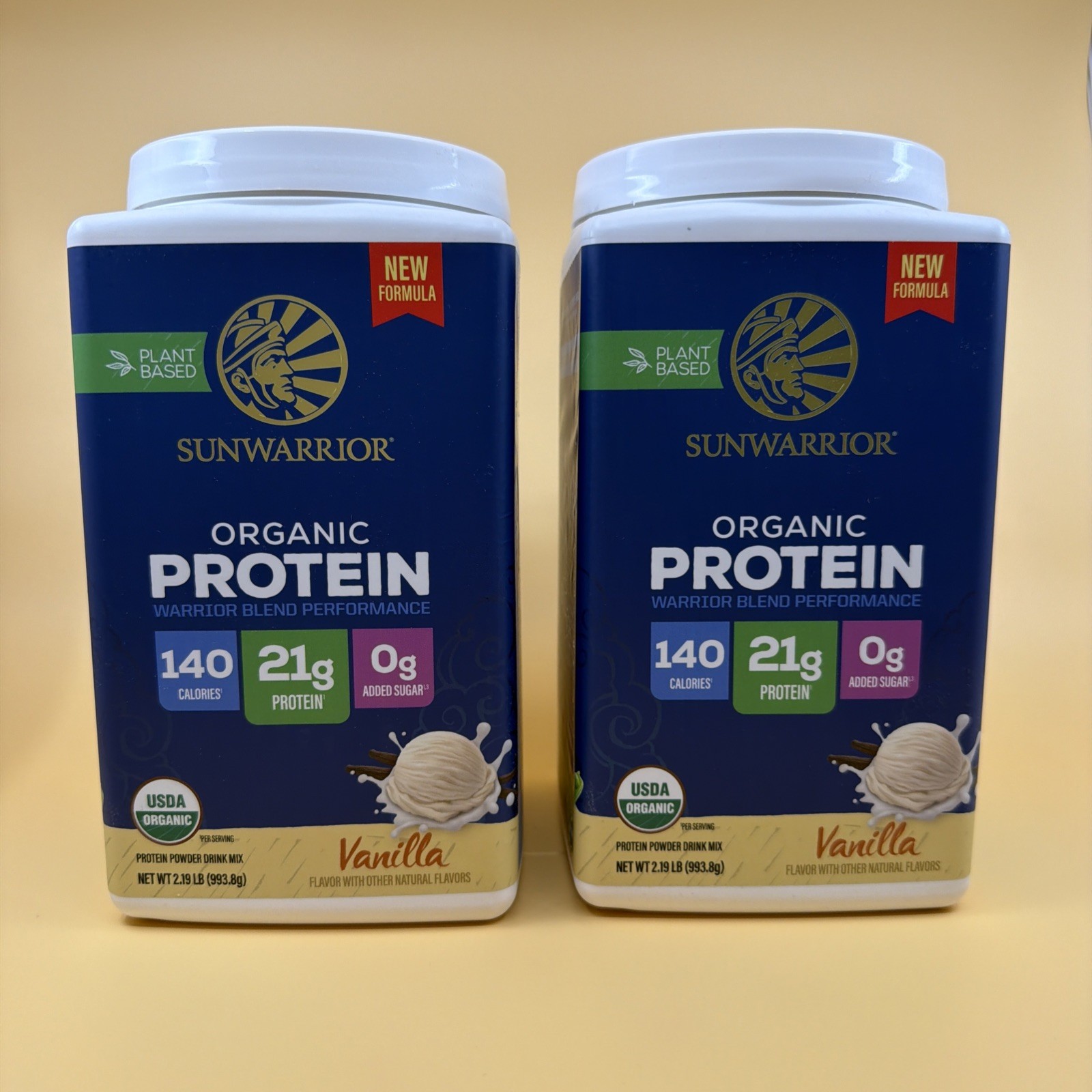 Sunwarrior Vegan Organic Vanilla Protein Powder Plant Based BCAA Aminos 4.40lbs