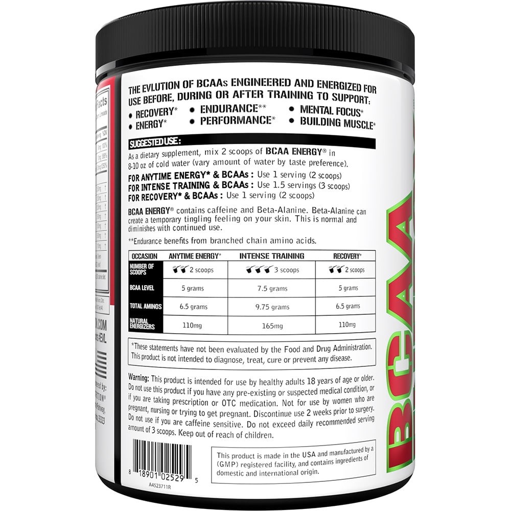 BCAA Powder – Evlution Nutrition Pre Workout BCAA Energy Powder 30 Servings