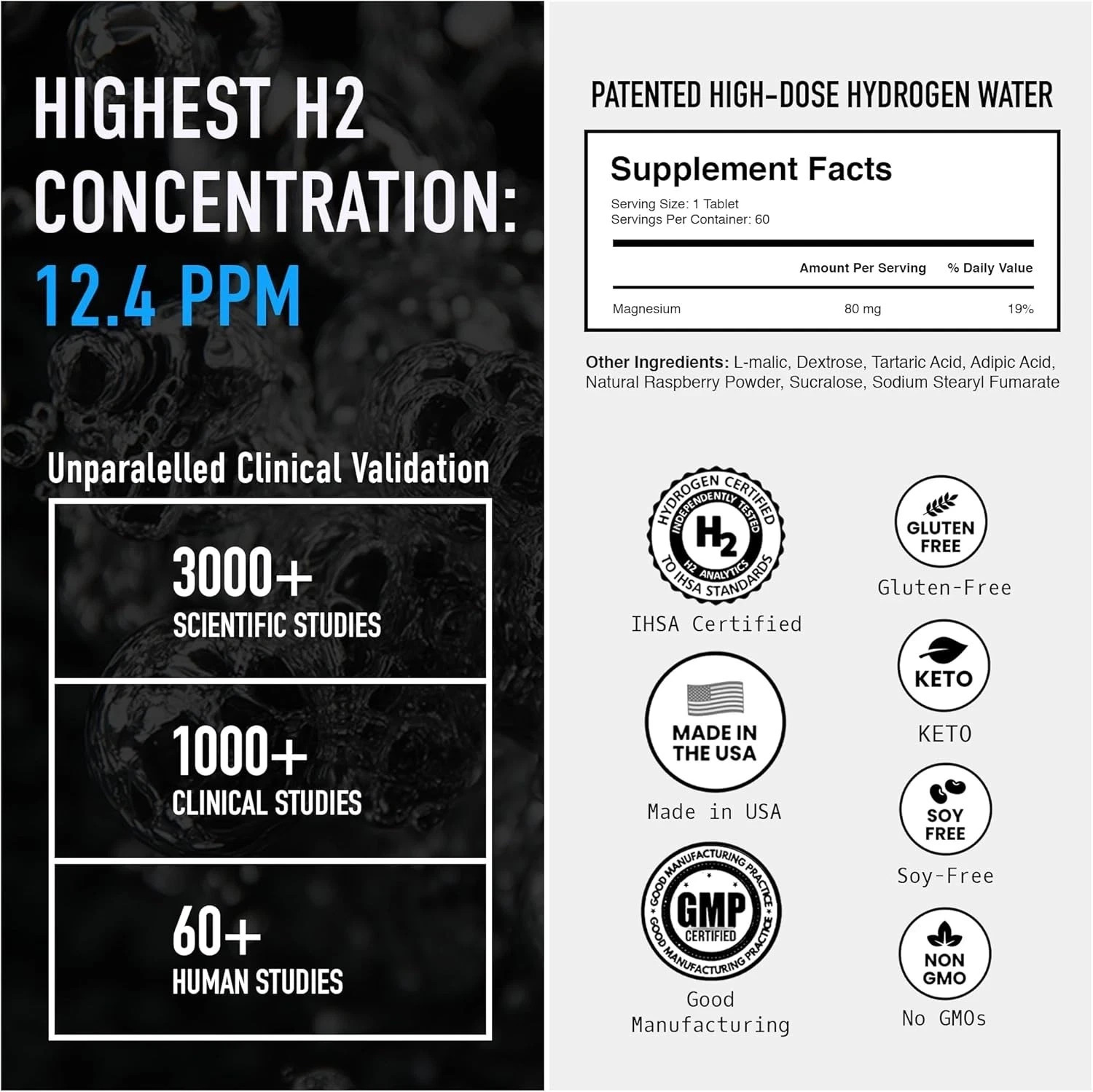 DRINK HRW Rejuvenation Molecular Hydrogen Water Tablets 12 ppm H2 – Hydrogen …