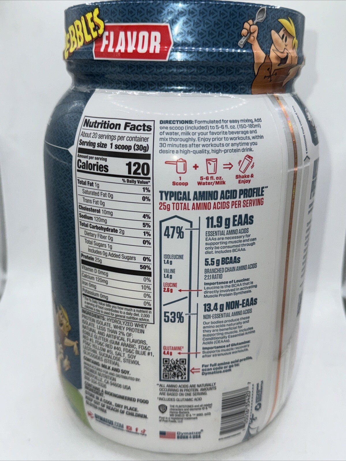 Dymatize ISO100 Hydrolyzed Protein Powder Fruity Pebbles – 1.3 lbs, 20 Servings