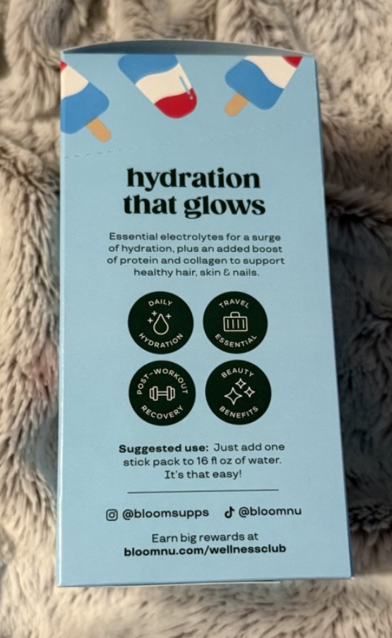Bloom Daily Hydration Sticks ~ Rocket Blast ~ 5 Count ~ Exp 03/2028 ~ NIB!