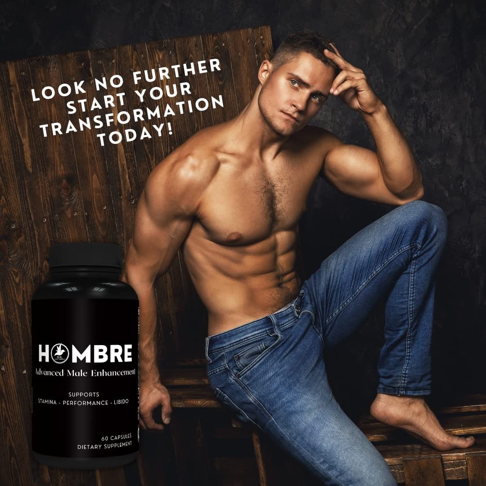 Hombre Male Enhancing Supplement – Add 2 in 60 Days With 60 Count (Pack of 1)