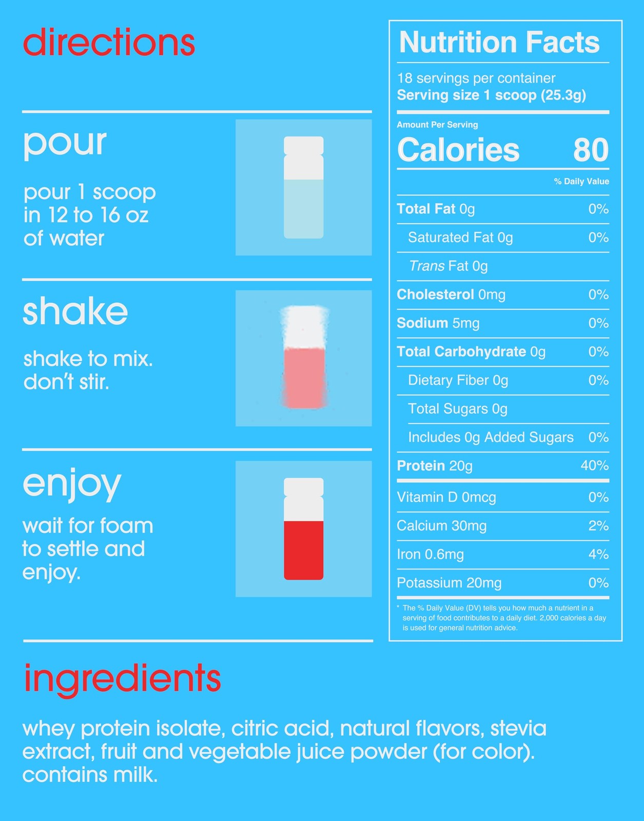 GRAMMS Clear Protein Powder 20G for Women & Men | Grass-Fed 18 Pack