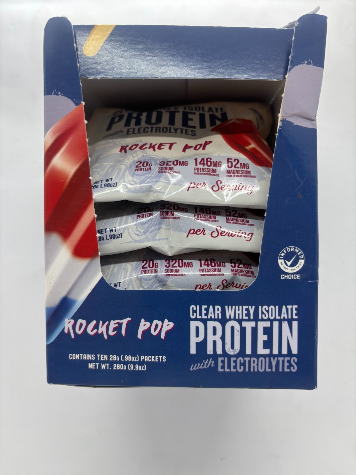 WILD SOCIETY CLEAR WHEY ISOLATE PROTEIN 10 x .98z Packets, BB 10/26, FREE SHIP!