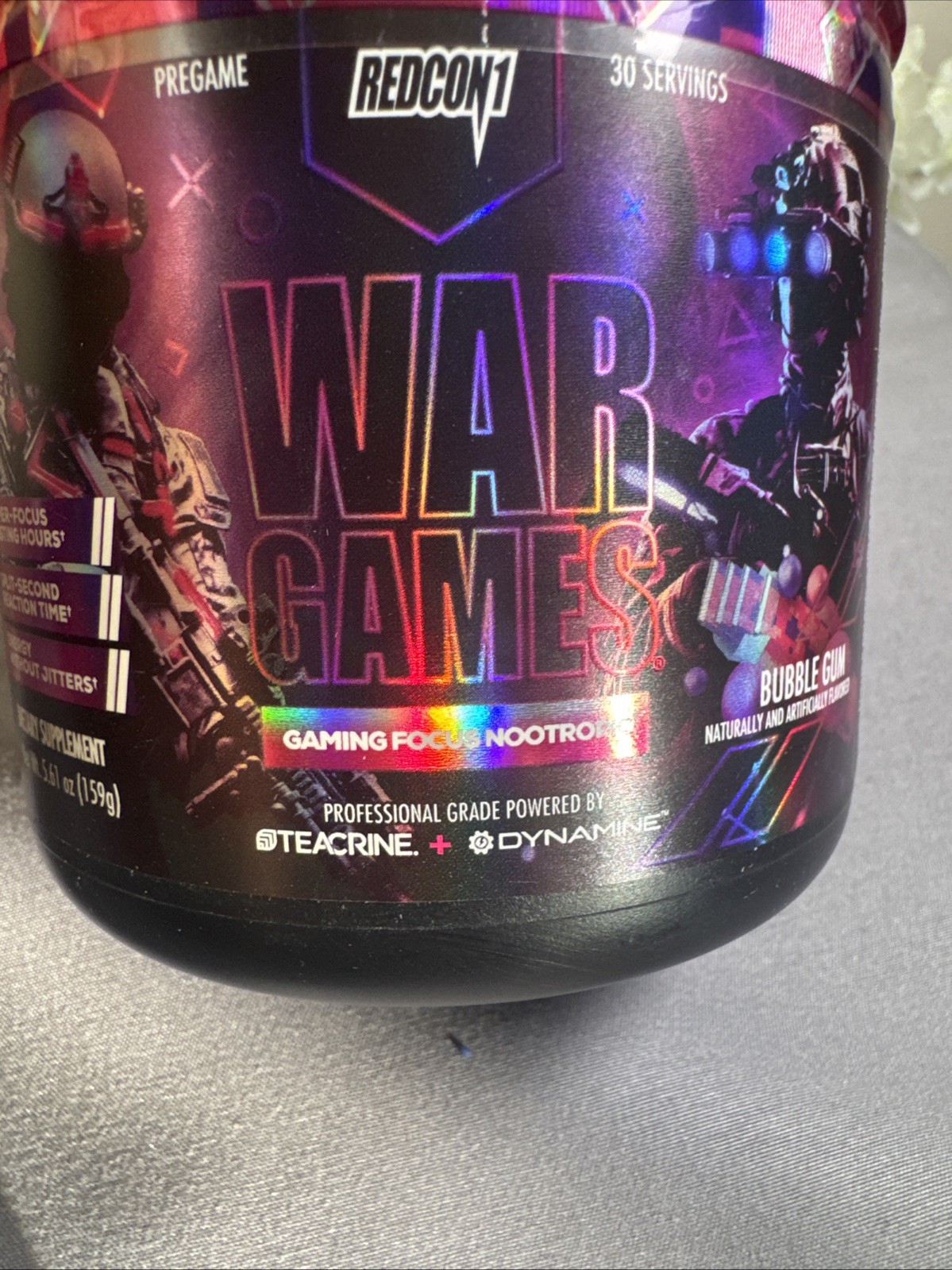 Lot 2 REDCON1 War Games Gaming Focus Nootropic Powder 30 Servings Pregame