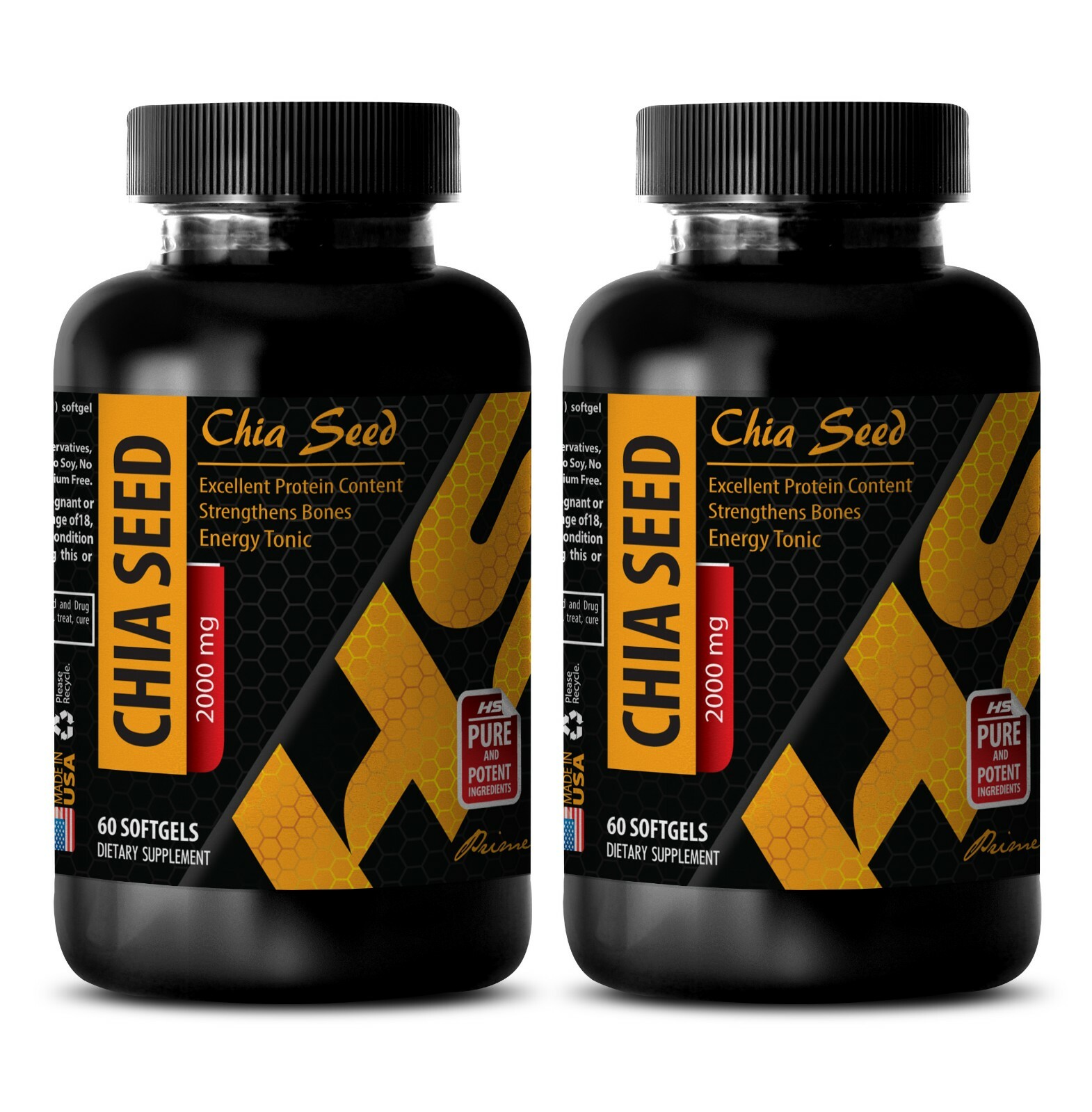 support heart – CHIA SEED OIL – weight loss natural supplements 2 BOTTLE
