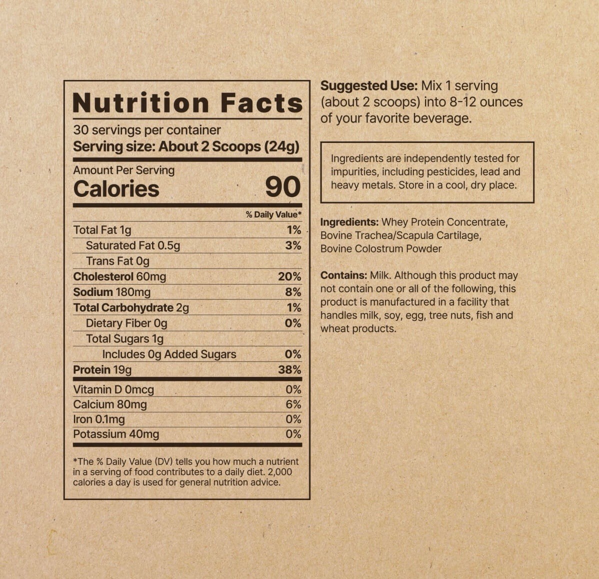 HEART & SOIL Animal based protein-100% Grass-Fed  Whey with Collagen & Colostrum