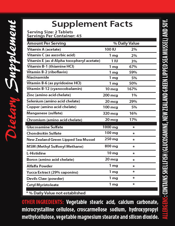 joint pills – JOINT MATRIX COMPLEX 1B – glucosamine sulfate powder