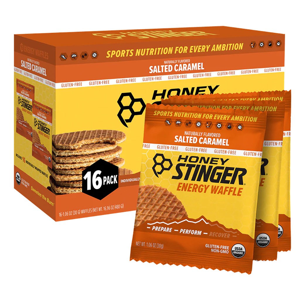 Honey Stinger Gluten Free Organic Waffle – Salted Caramel, Box of 12