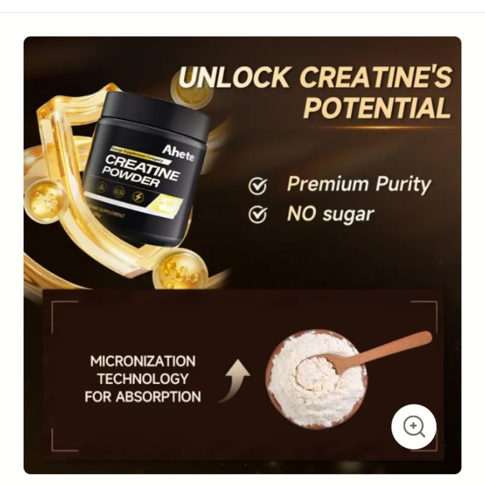 Creatine Monohydrate Powder Surgar Free 2 Pack 4 Month Supplyl Fast Absorbing