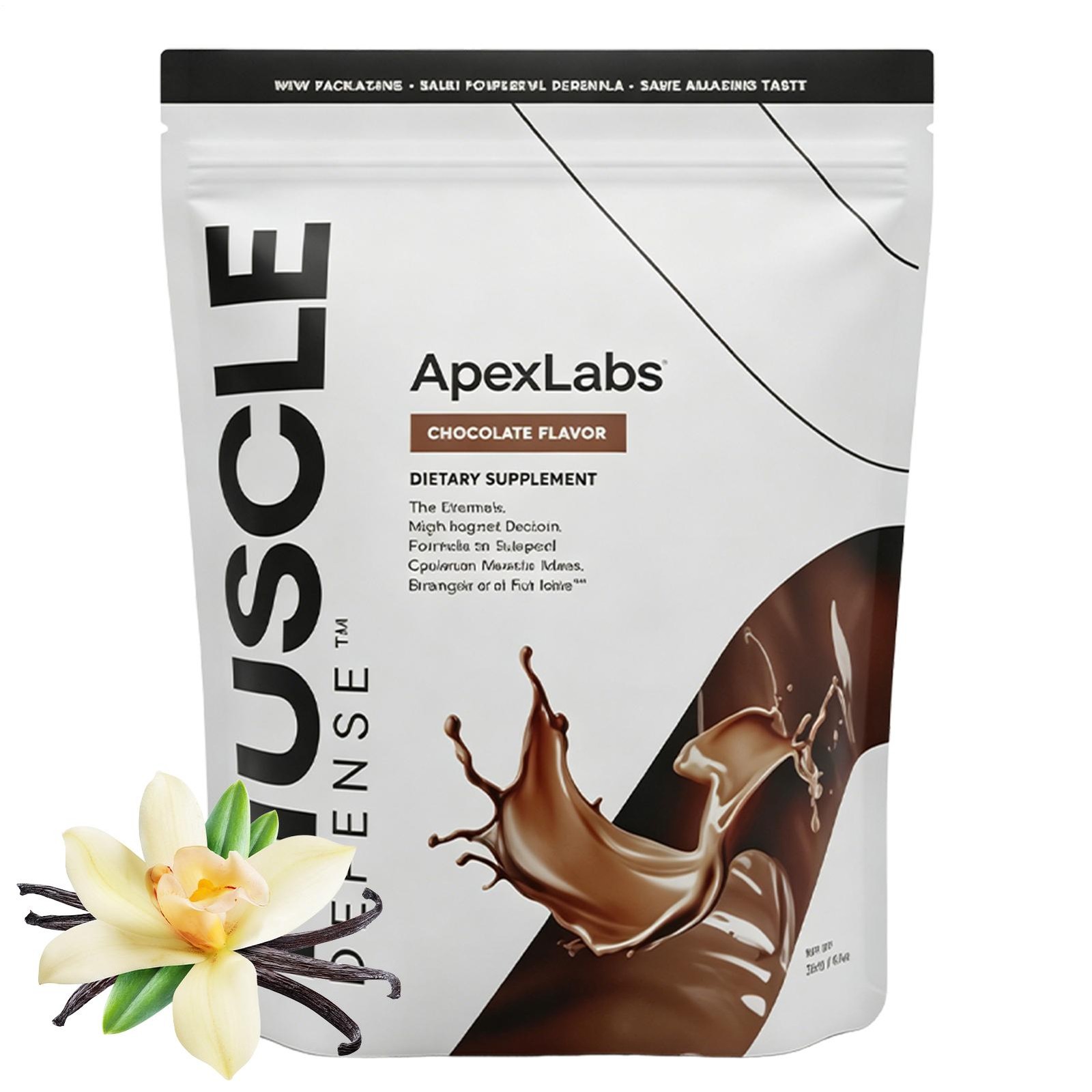 APEX LABS MUSCLE DEFENSE CHOCOLATE FLAVOR – 8.57 OZ – EXP 02/27 – NEW PACKING