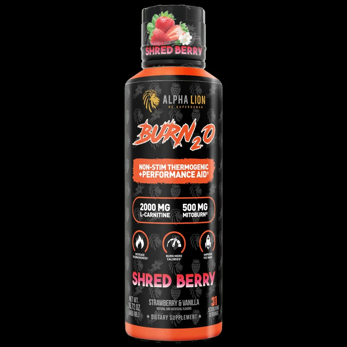 Alpha Lion BURN20 Burn 20 Stim-Free Liquid Thermogenic Fat Burner 3 Flavors 30sv