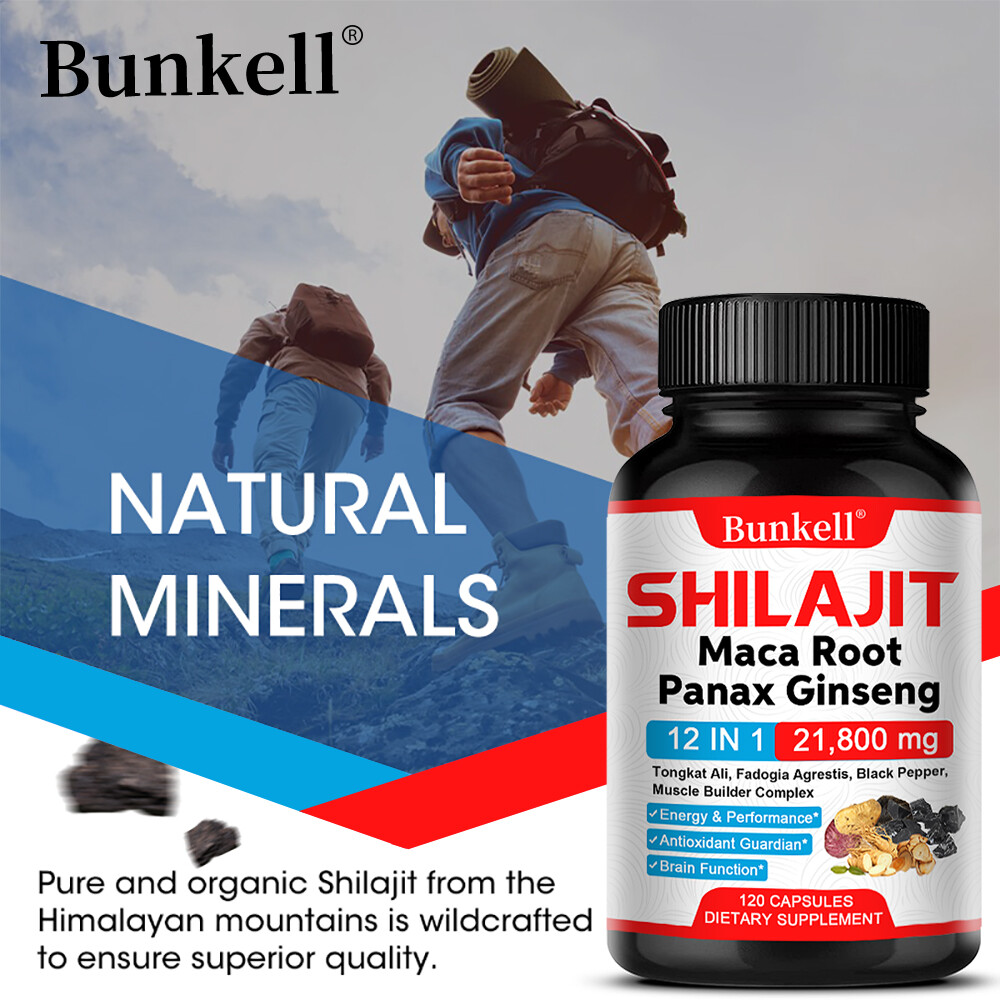 SHILAJIT Maca Root Panax Ginseng extract Muscle Health Energy&Performancesupport