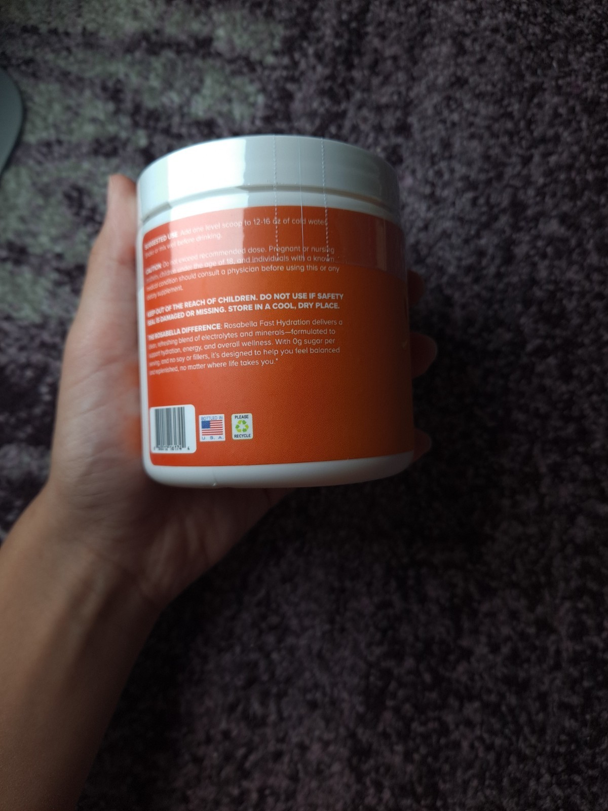 Rosabella Fast Hydration Electrolyte Drink ORANGE 6.1oz Recovery Wellness Energy