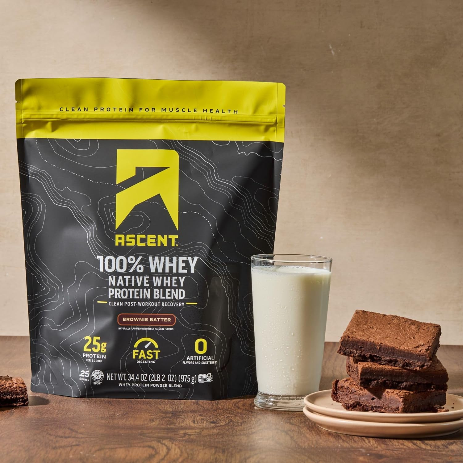 100% Whey Protein Powder – Post Workout Whey Protein Isolate, Zero Artificial Fl