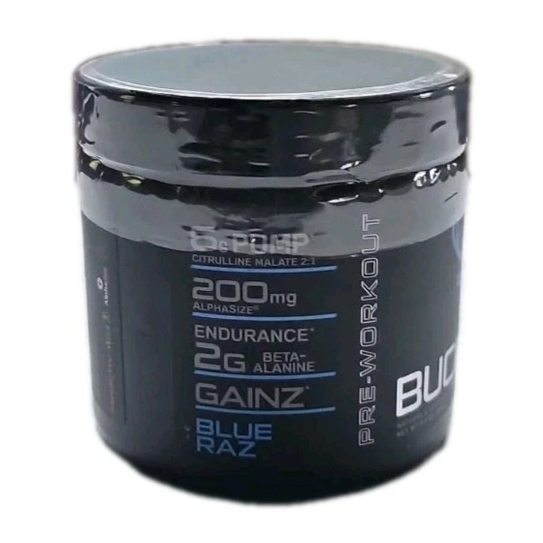 Bucked Up Pre-Workout Energy Pump Powder 25 Servings – Blue Raz – Size: 9.3 oz