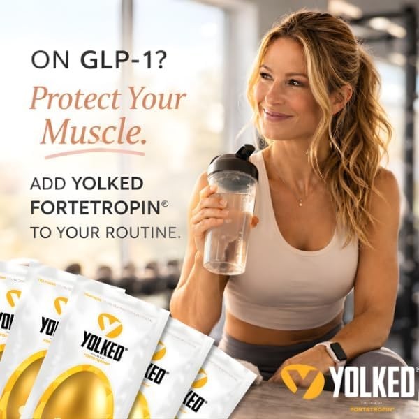 YOLKED Muscle Building Supplement with Fortetropin NSF Certified 30 Servings