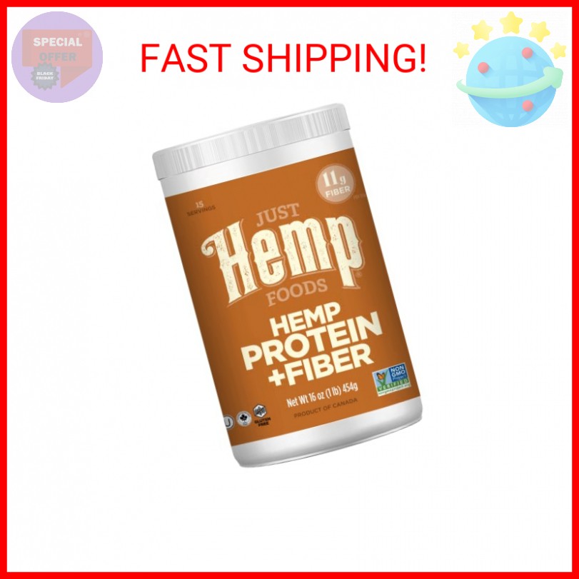 Just Hemp Foods Hemp Protein Powder Plus Fiber, Non-GMO Verified with 11g of Pro