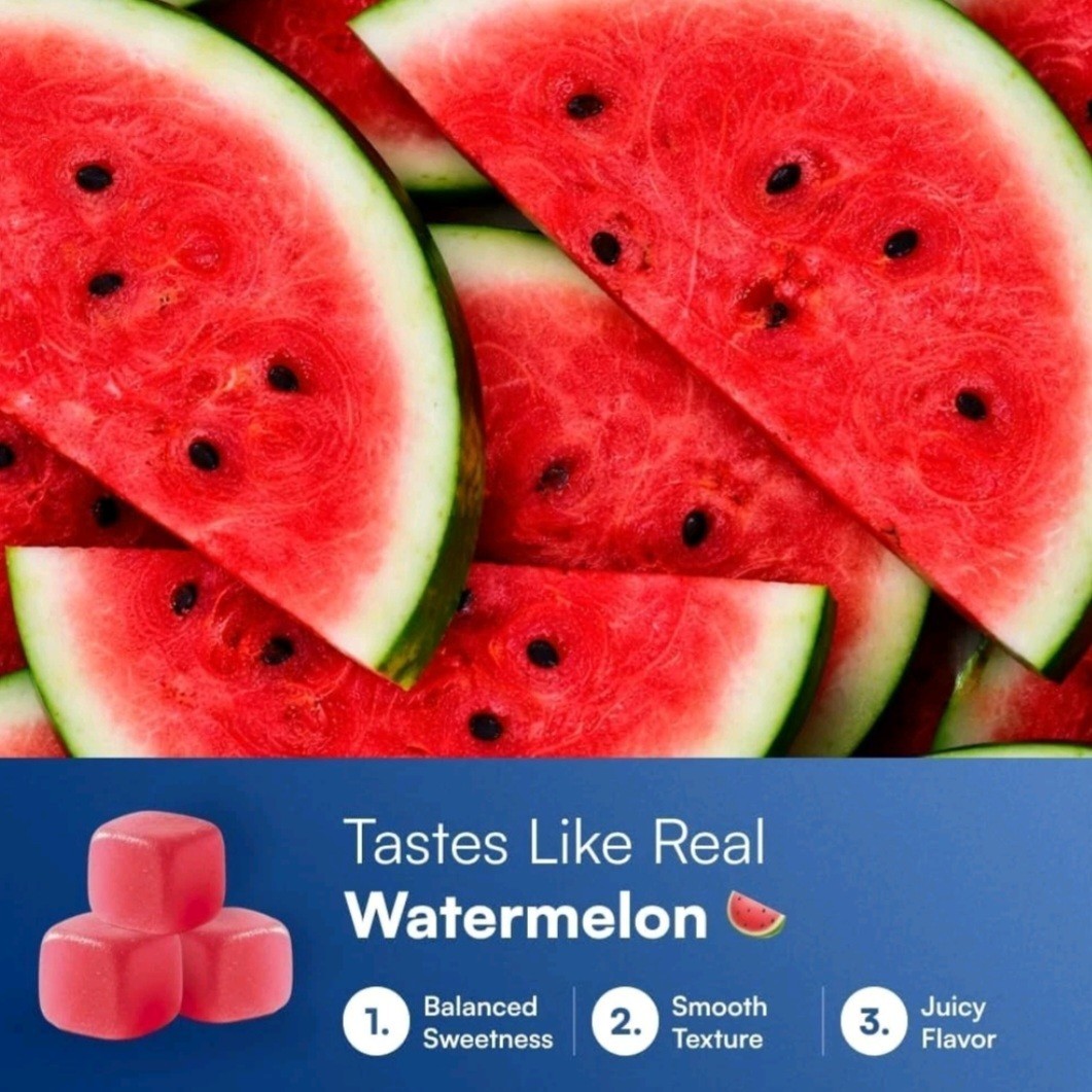 OMNI Creatine Monohydrate Gummies Muscle Growth Support Low Sugar Watermelon 90c