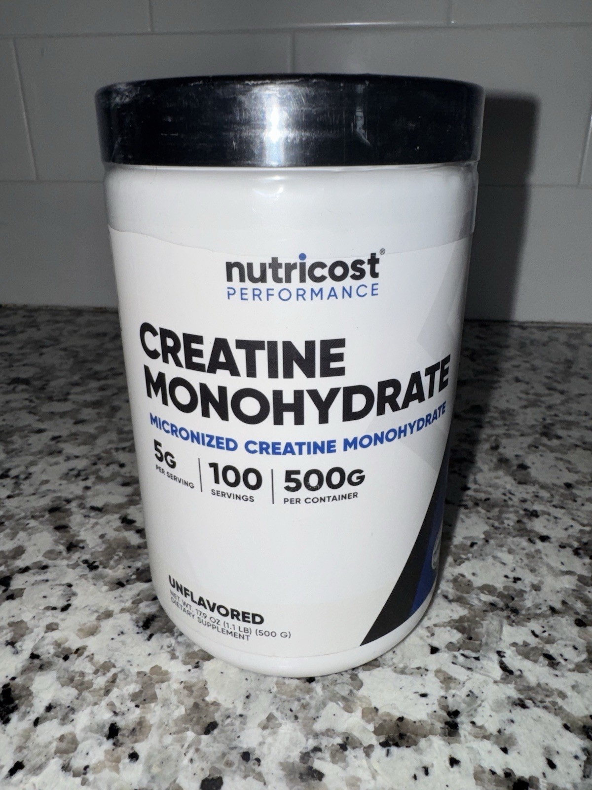 Nutricost Creatine Monohydrate Micronized Powder 100 Servings BB 1/27