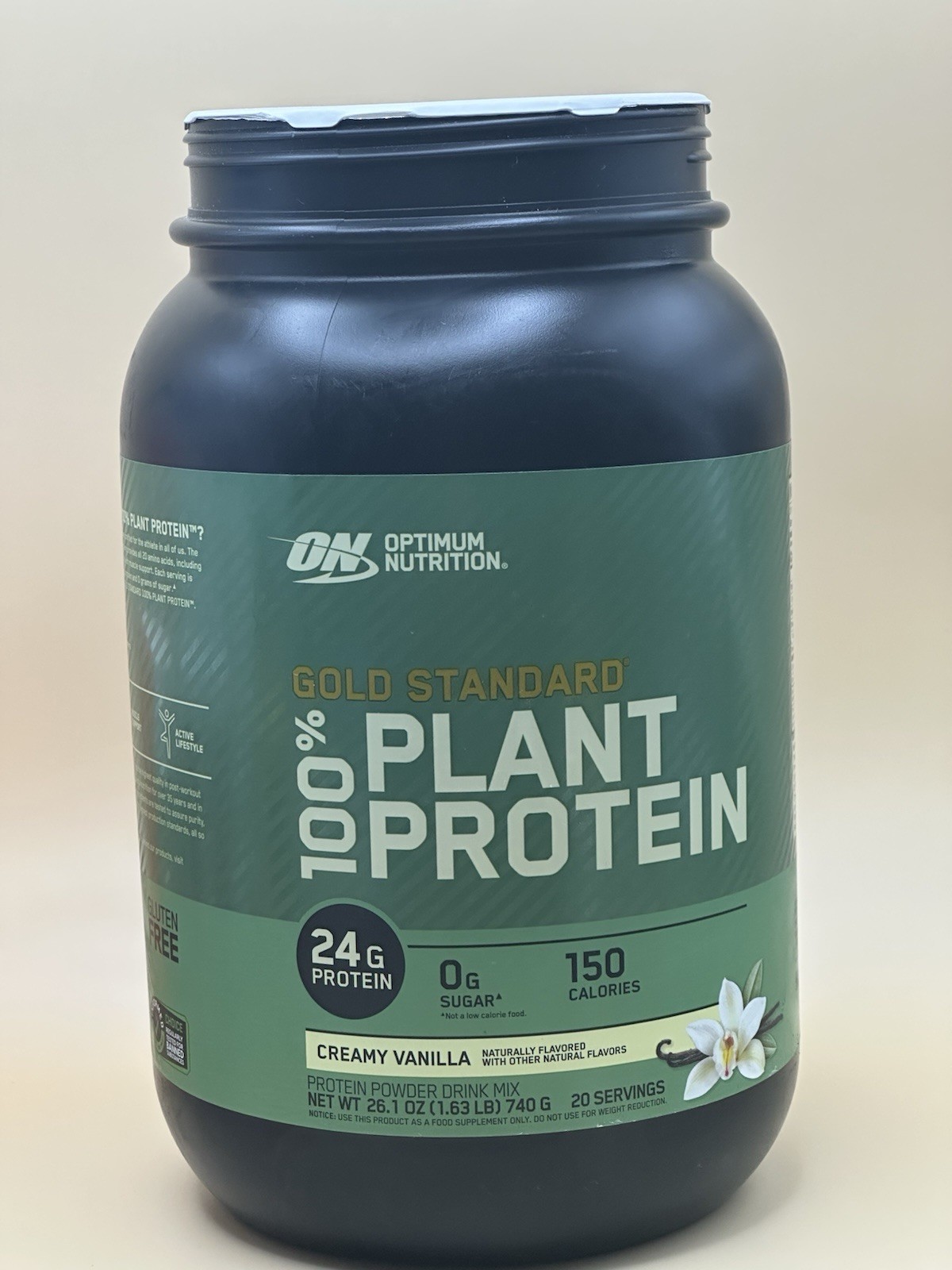 Gold Standard® 100% Plant Protein, Creamy Vanilla, 1.63 lbs (740 g)