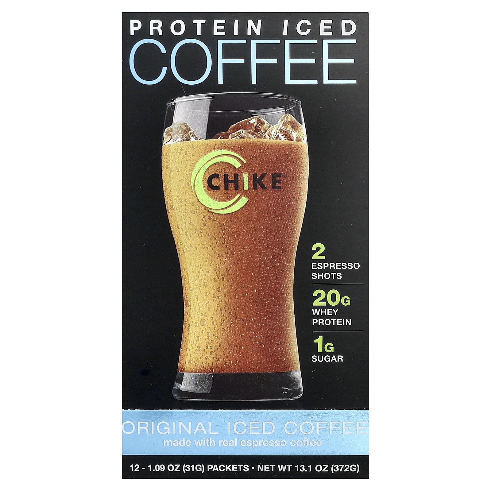 High Protein Iced Coffee, Original, 12 Packets, 1.08 oz (31 g) Each