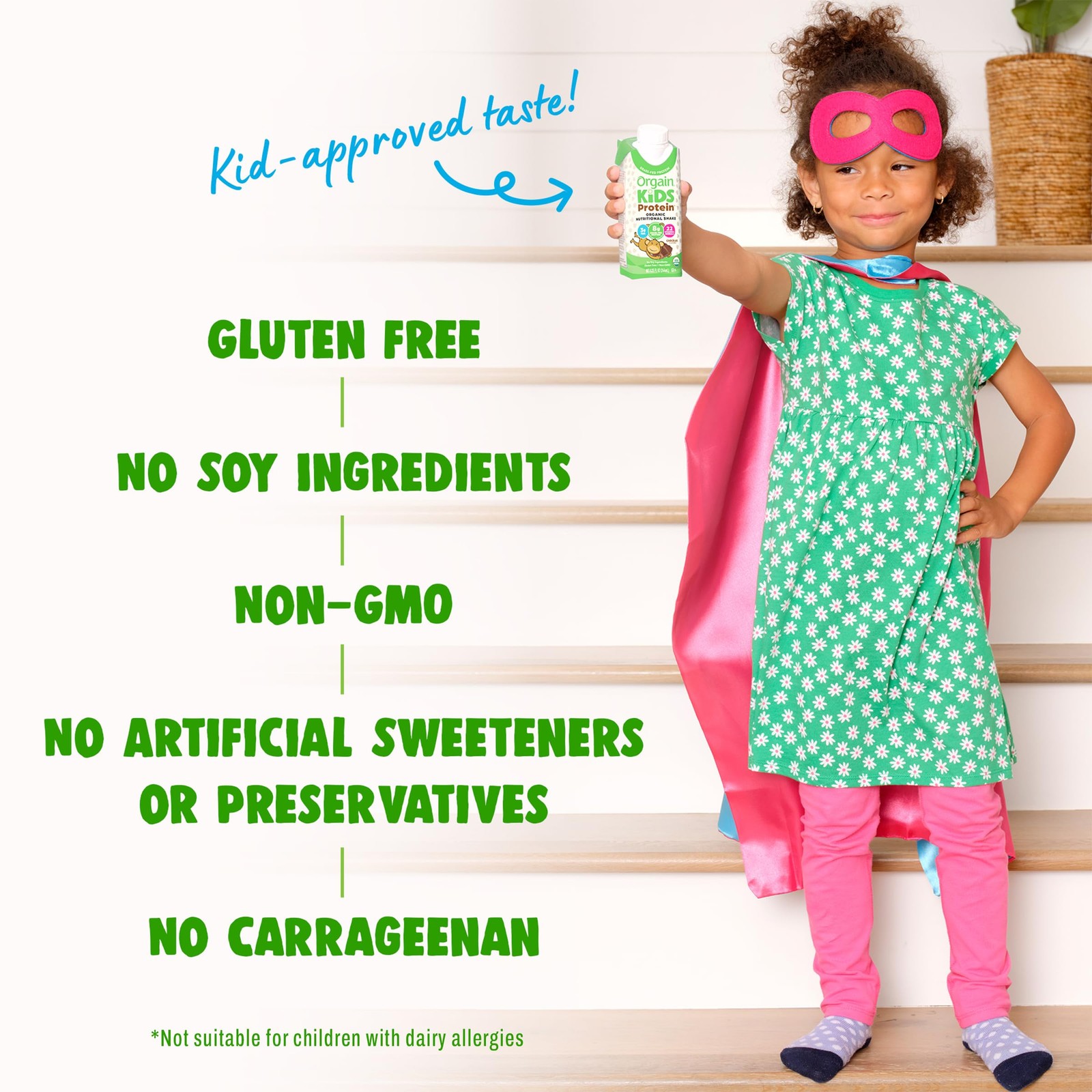 Orgain Organic Kids 8.25 Fl Oz (Pack of 12), Grass Fed Shakes