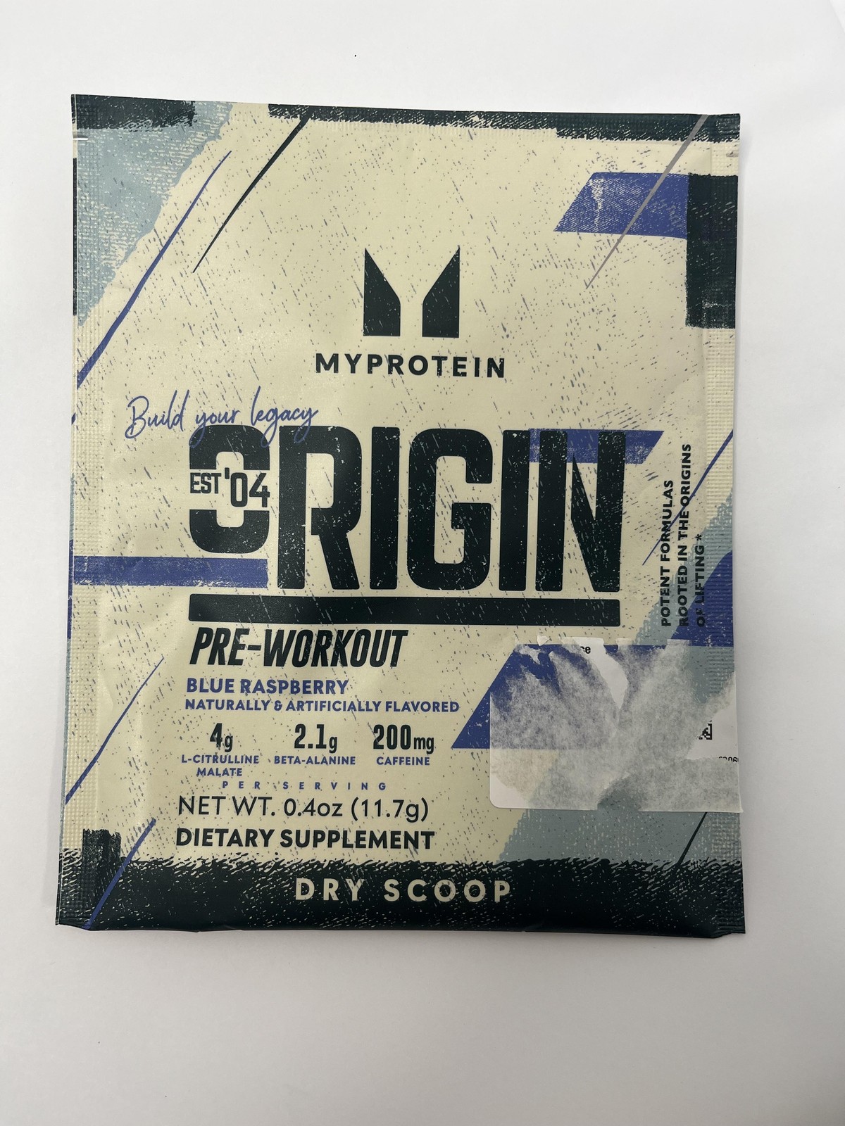 10pk Myprotein Origin Pre-Workout Sachets Blue Raspberry Dry Scoop Exp 08/26