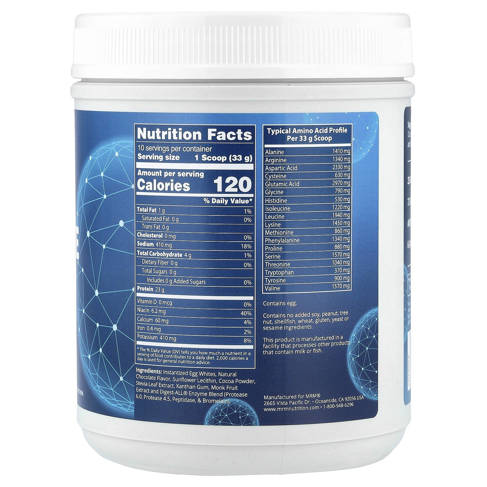 Egg White Protein, Chocolate, 12 oz (340 g)