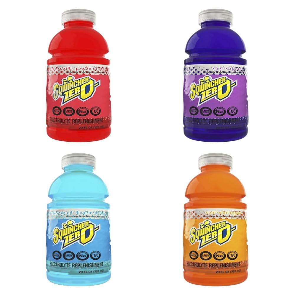 Zero Sugar Electrolyte Sports Drink, Fruit Punch Flavor, 20 oz Bottles, 96 Pack