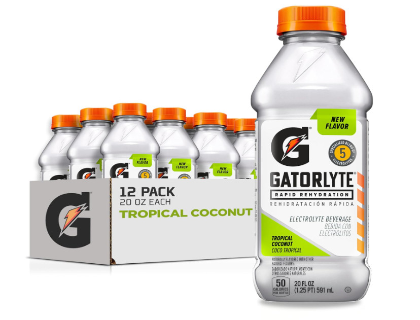 Gatorlyte Rapid Rehydration Electrolyte Drink, 3 Flavor 20 Fl Oz (Pack of 12)