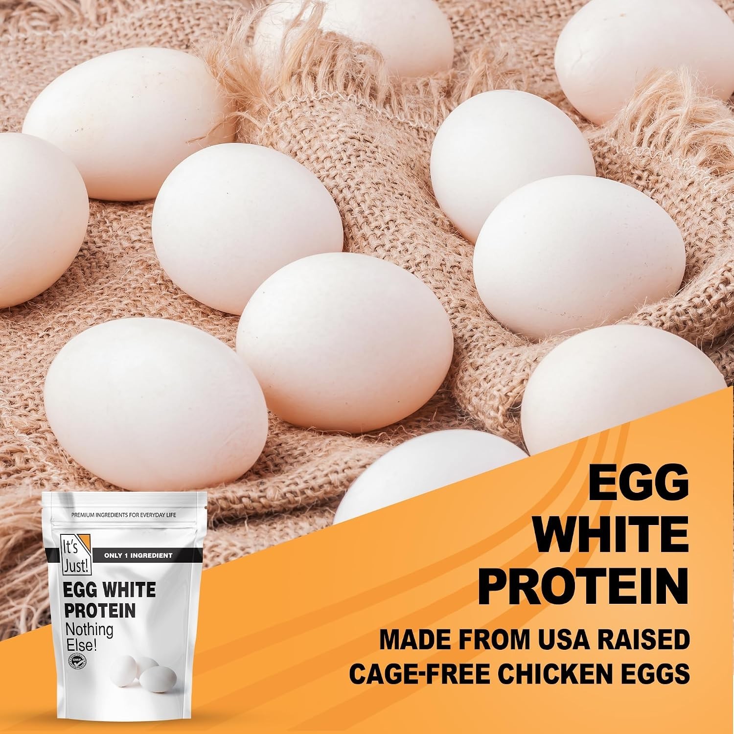 It’s Just! – Egg White Protein Powder, Made in USA from Cage-Free Eggs, Dried Eg