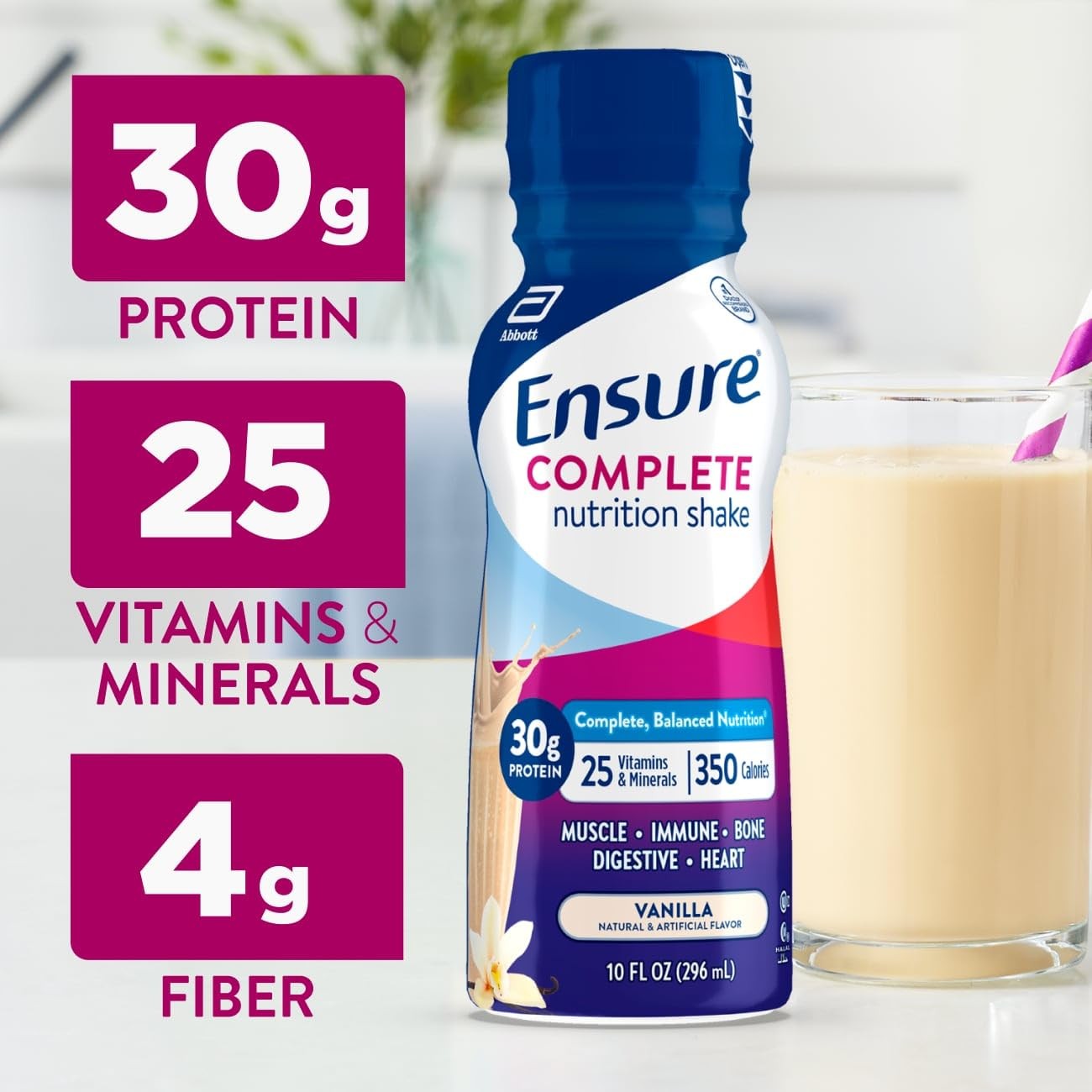Ensure Complete Vanilla Nutrition Shake Complete Balanced Meal Replacement