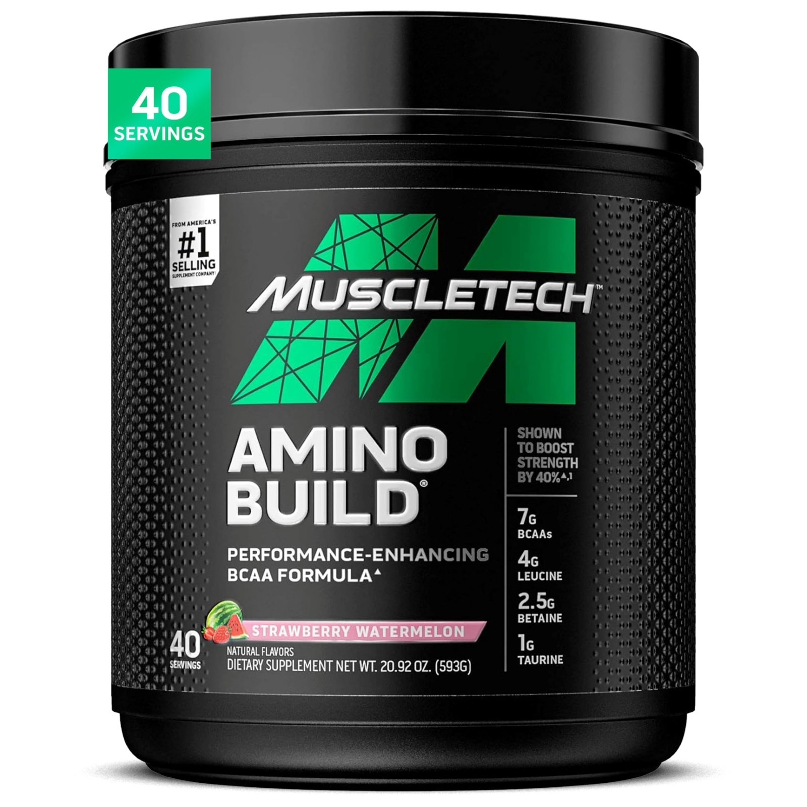 BCAA Amino Acids + Electrolyte Powder – 7g BCAAs, Build Lean Muscle, Boost Endur