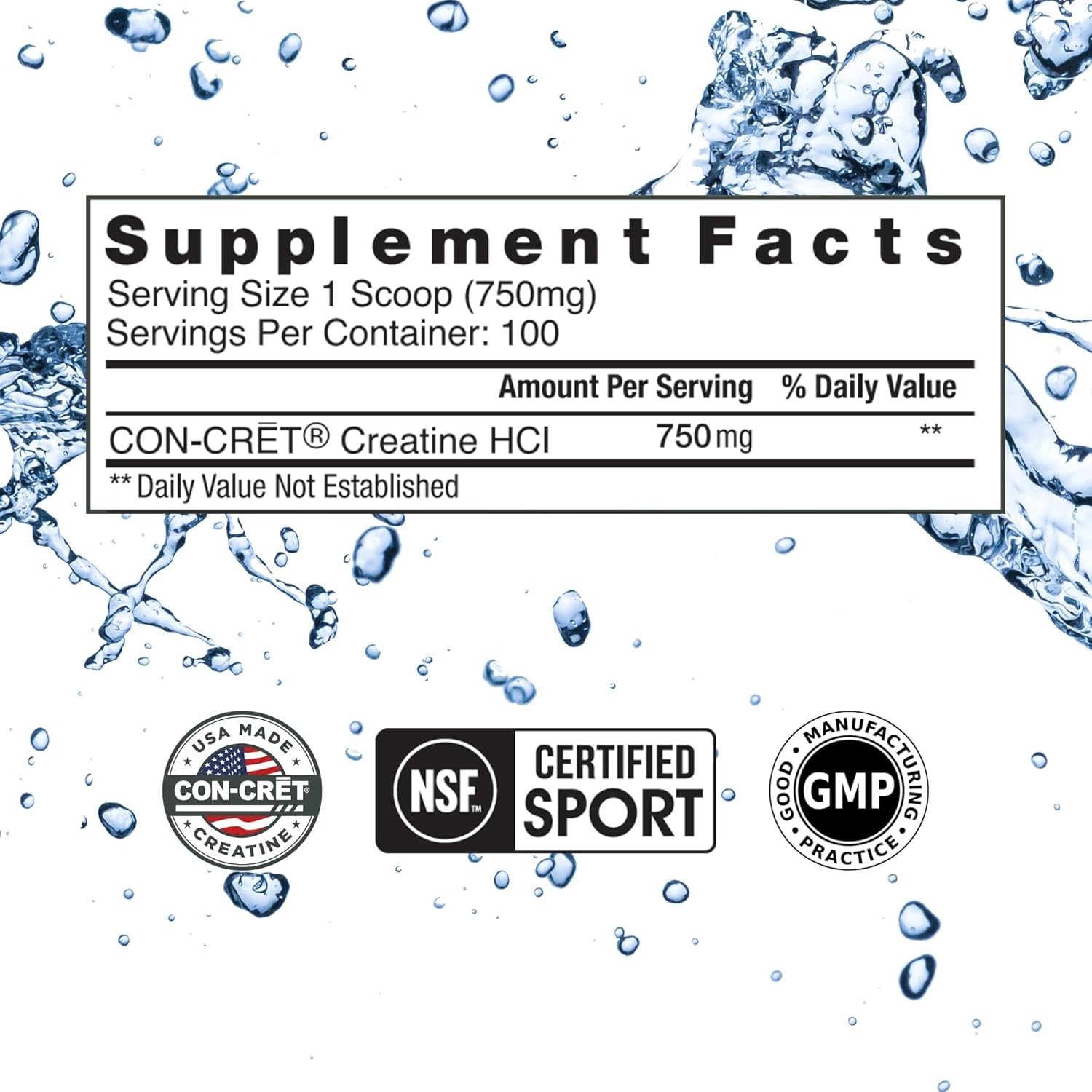 Creatine HCl Powder – 100 Servings for Muscle & Cognitive Energy, NSF Certified