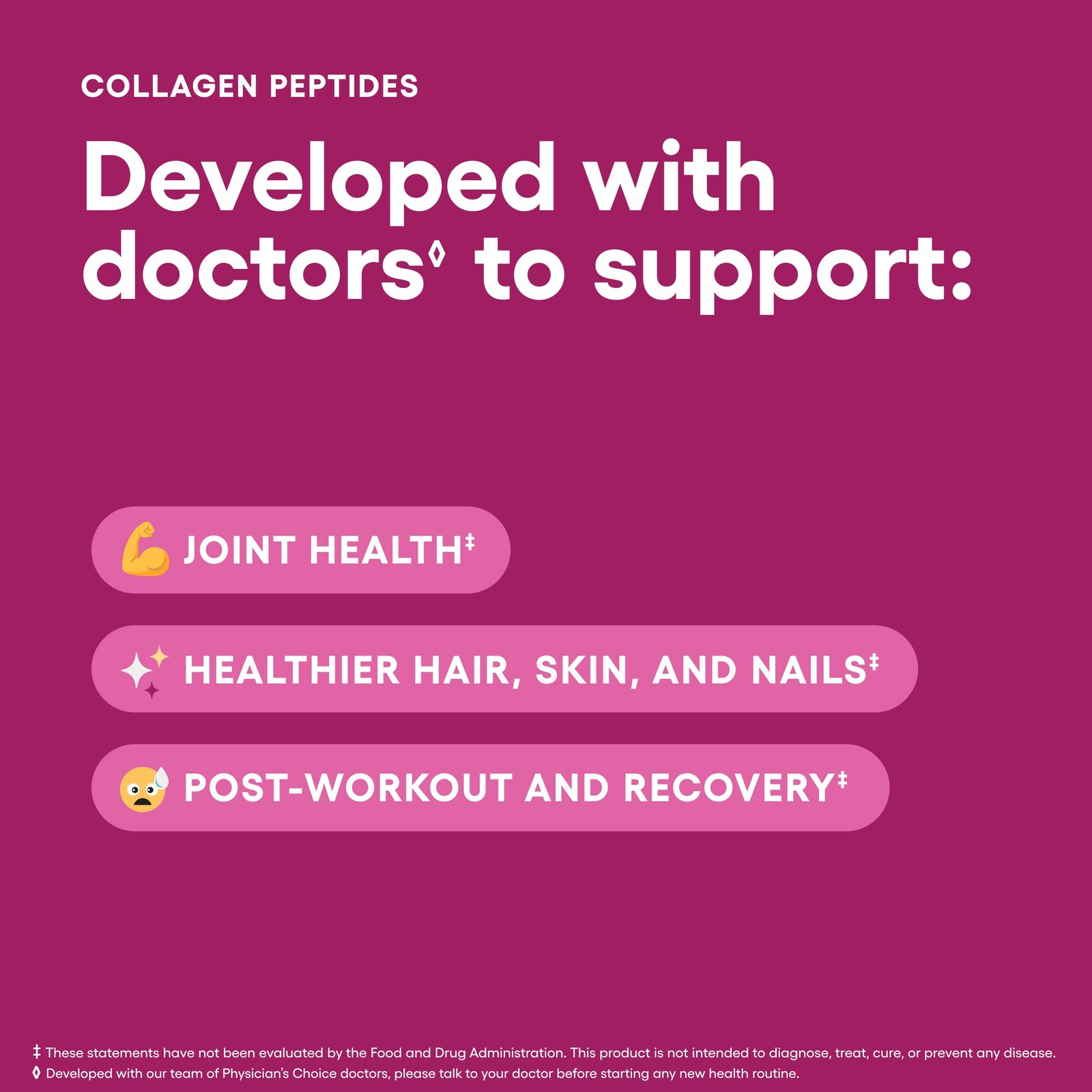 Physician’s CHOICE Collagen Peptides – Hydrolyzed 8.67 Ounce (Pack of 1), Red