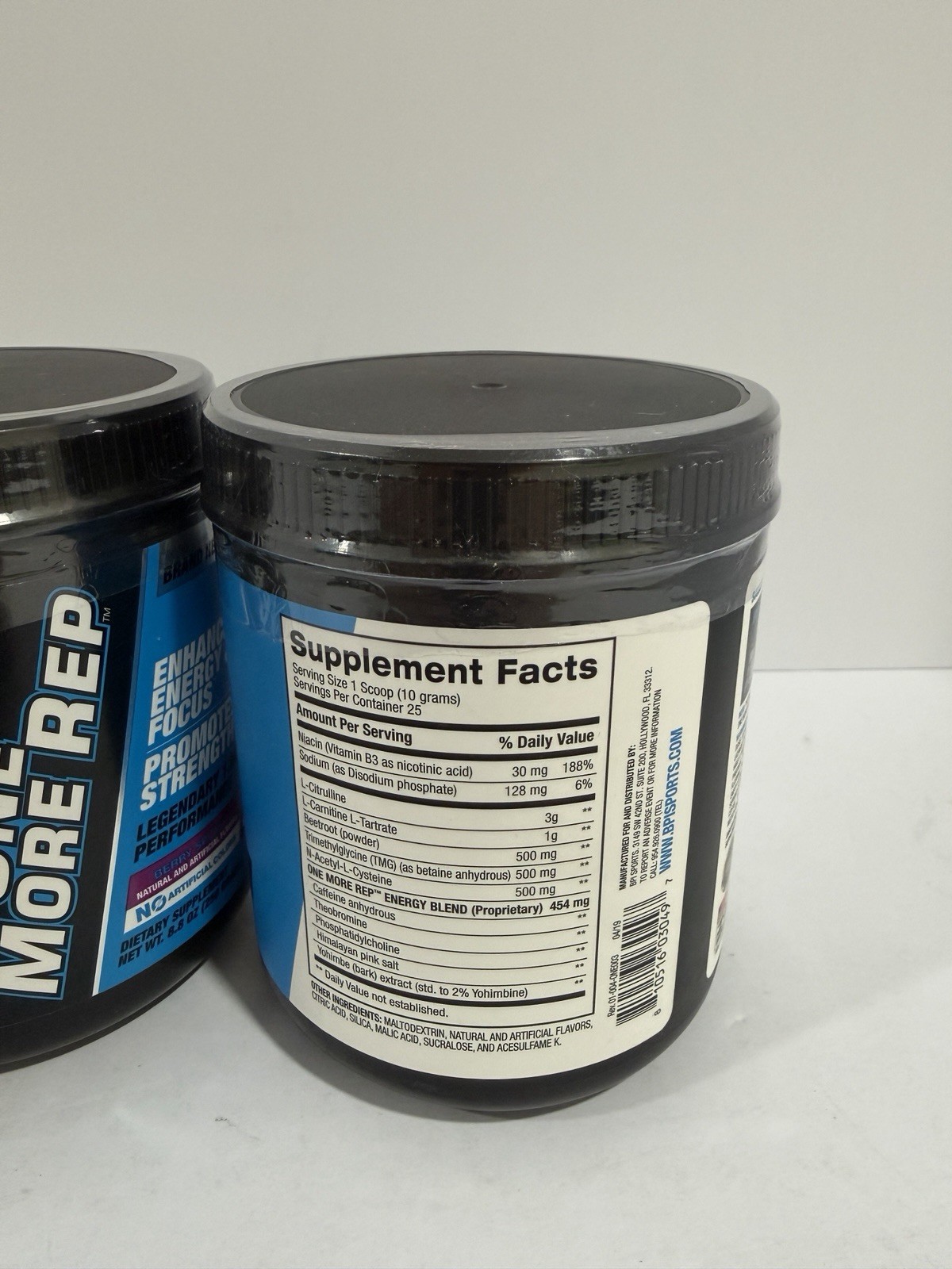 2 PACK -BPI Sports ONE MORE REP Berry Splash Legendary 1.M.R – 25 Serv EXP: 5/27