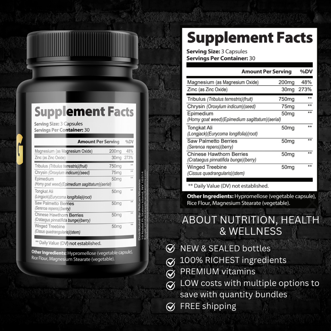 Strong Flow- Bodybuilding & Men’s Health Support- 12 Bottles- 1080 Capsules
