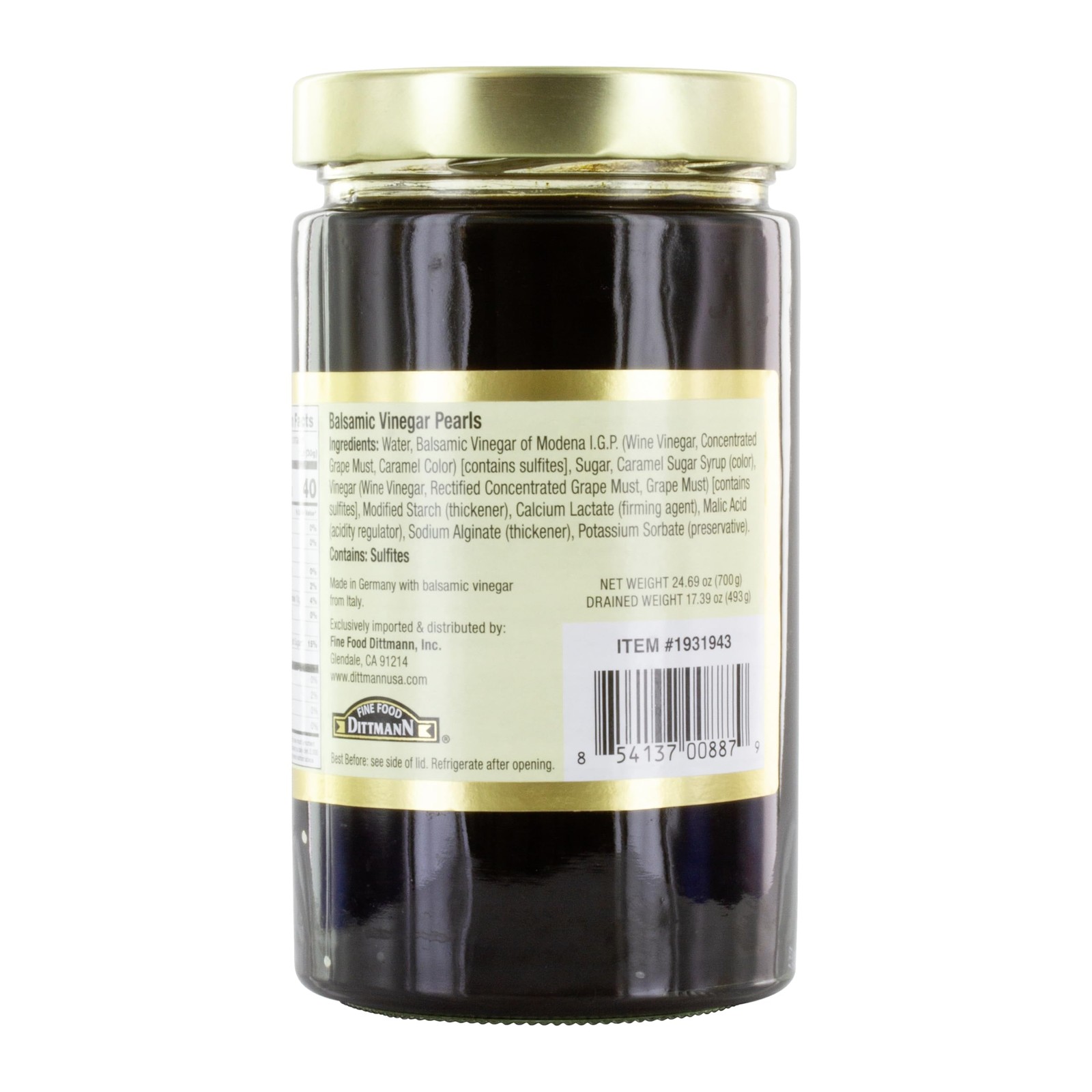 Balsamic Vinegar Pearls, 24.69 oz Jar – Rich Balsamic Vinegar Flavor from Mod…