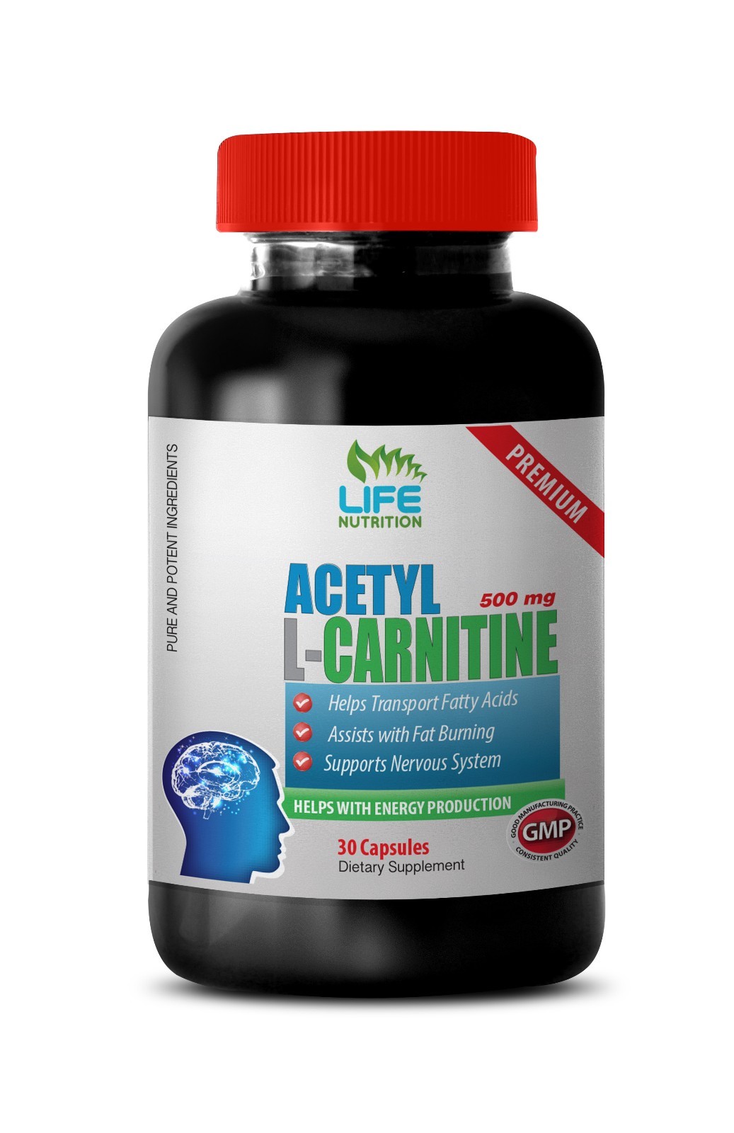 Lysine – Acetyl L-Carnitine 500mg – Fat Burner Weight Loss Supplements 1B