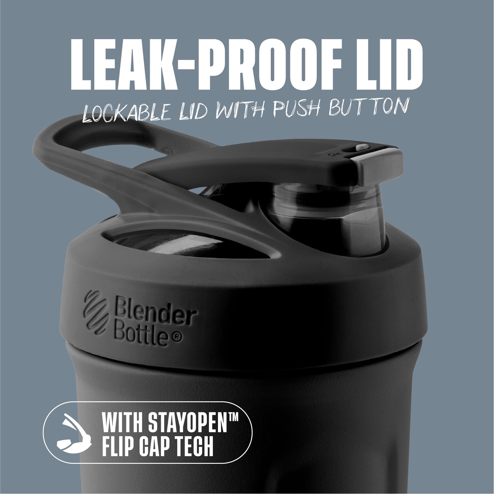 Blenderbottle Strada Shaker Cup Insulated Stainless Steel Water Bottle Wire