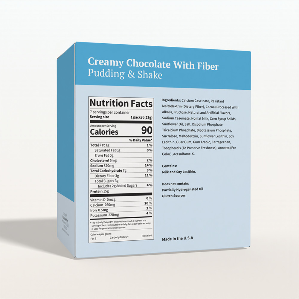 BestMed – Creamy Chocolate with Fiber | Pudding & Shake | Aspartame Free 7/ct