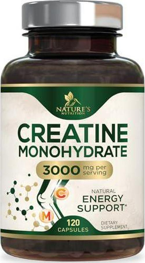 Creatine Monohydrate Capsules 3000mg Best Micronized Creatine Powder – Supports