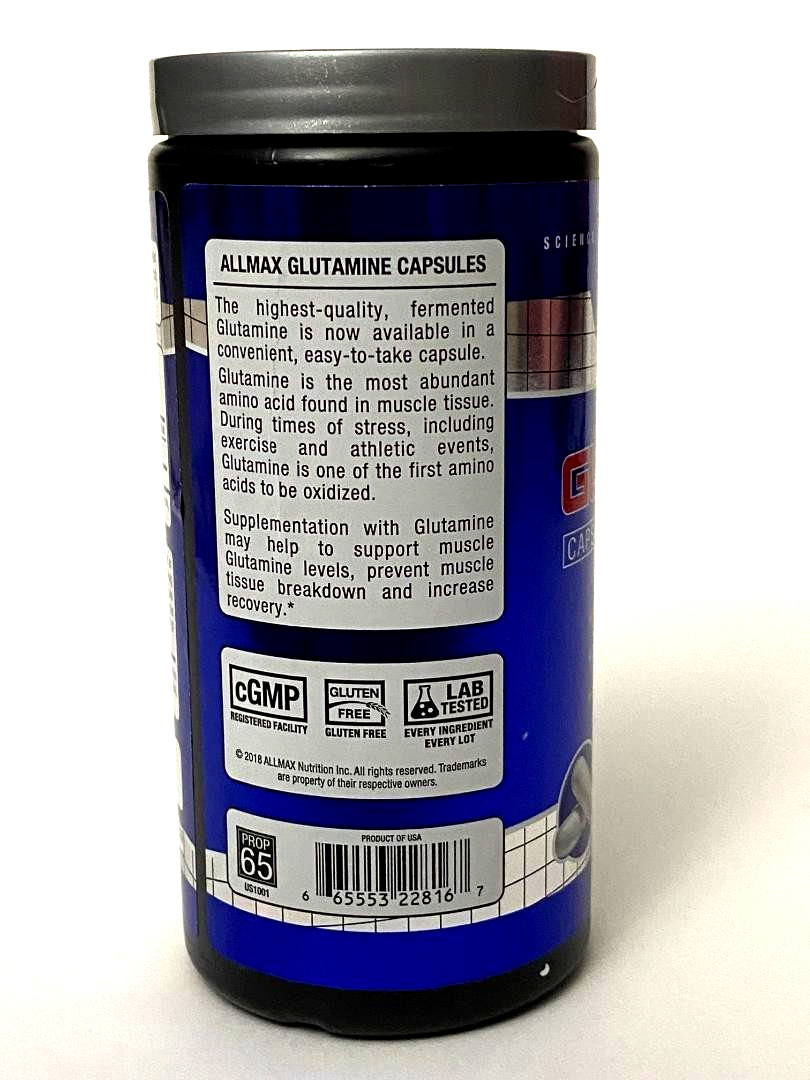 Allmax Nutrition, Glutamine 300 Fermentation Derived Glutamine 150 capsules
