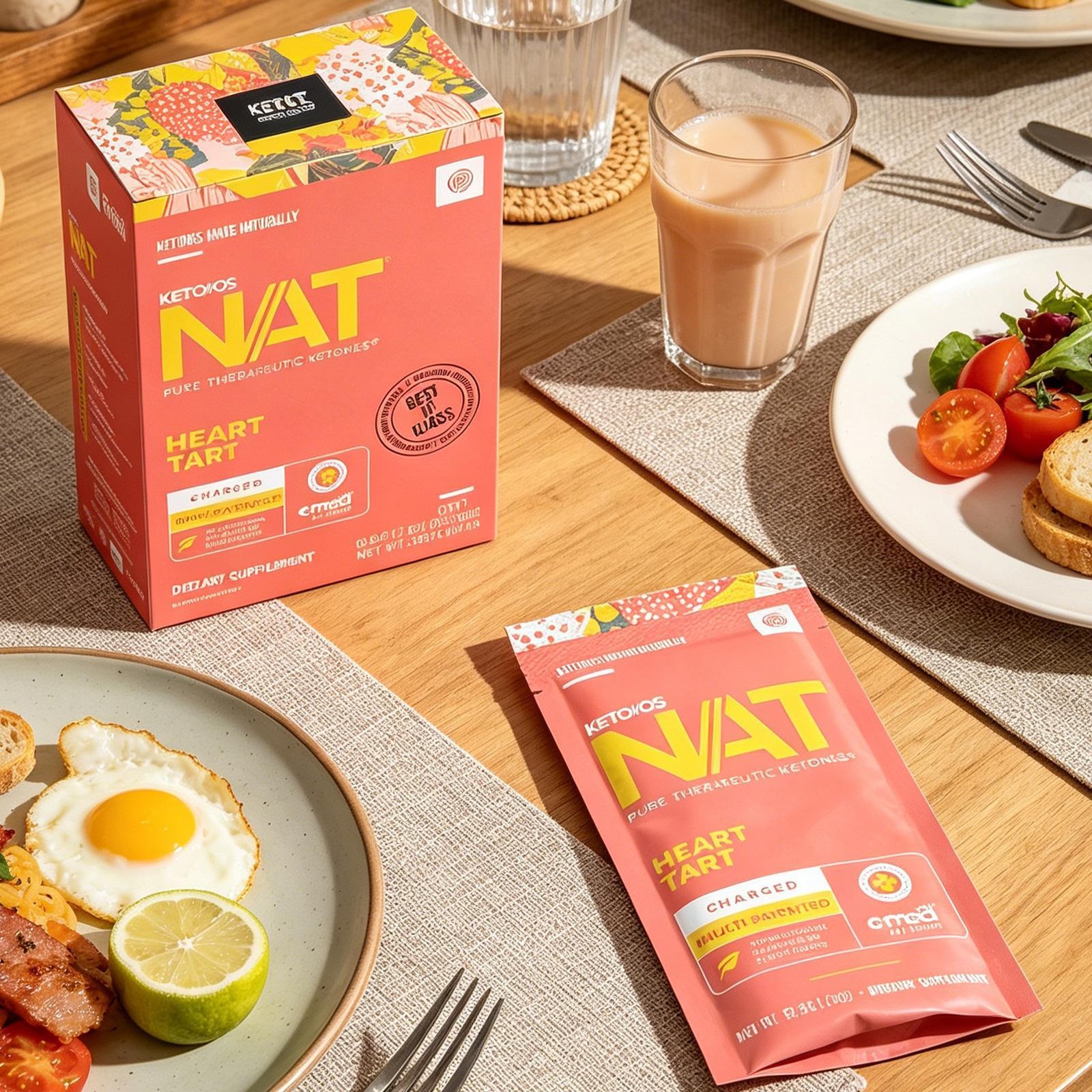 PRUVIT Keto OS NAT Heart Tart Charged Keto Supplement 20 Pack
