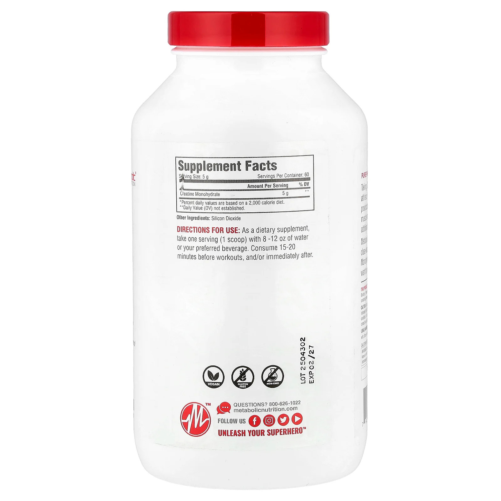 Creatine, Unflavored, 10.58 oz (300 g)