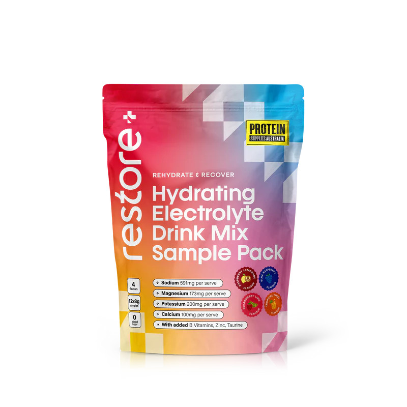 Protein Supplies Australia Restore Electrolyte Drink Mix Sample Pack 12 Sachets
