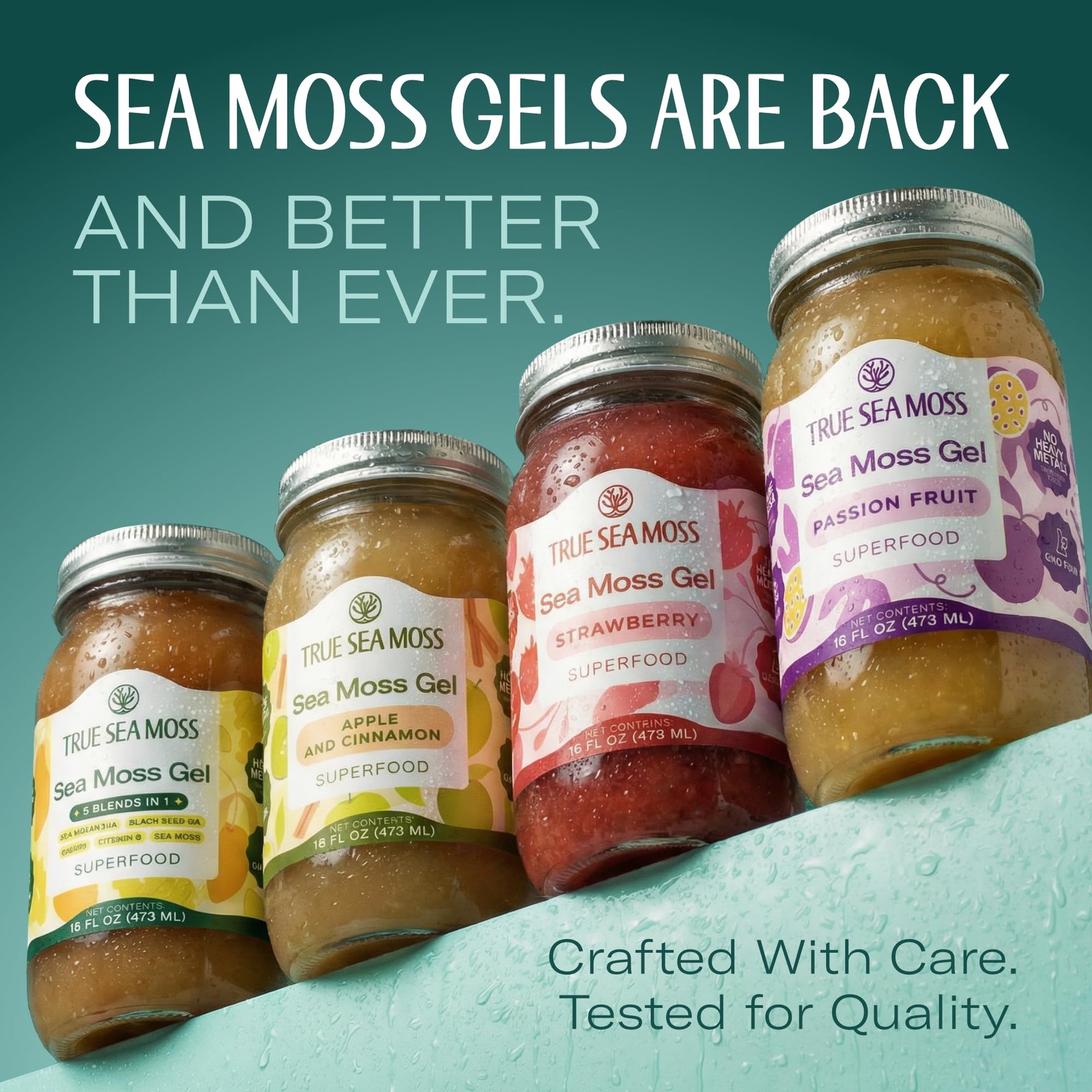 TrueSeaMoss Sea Moss Gel – Made in USA – 5in1 Formula – Wildcrafted Seamoss, …