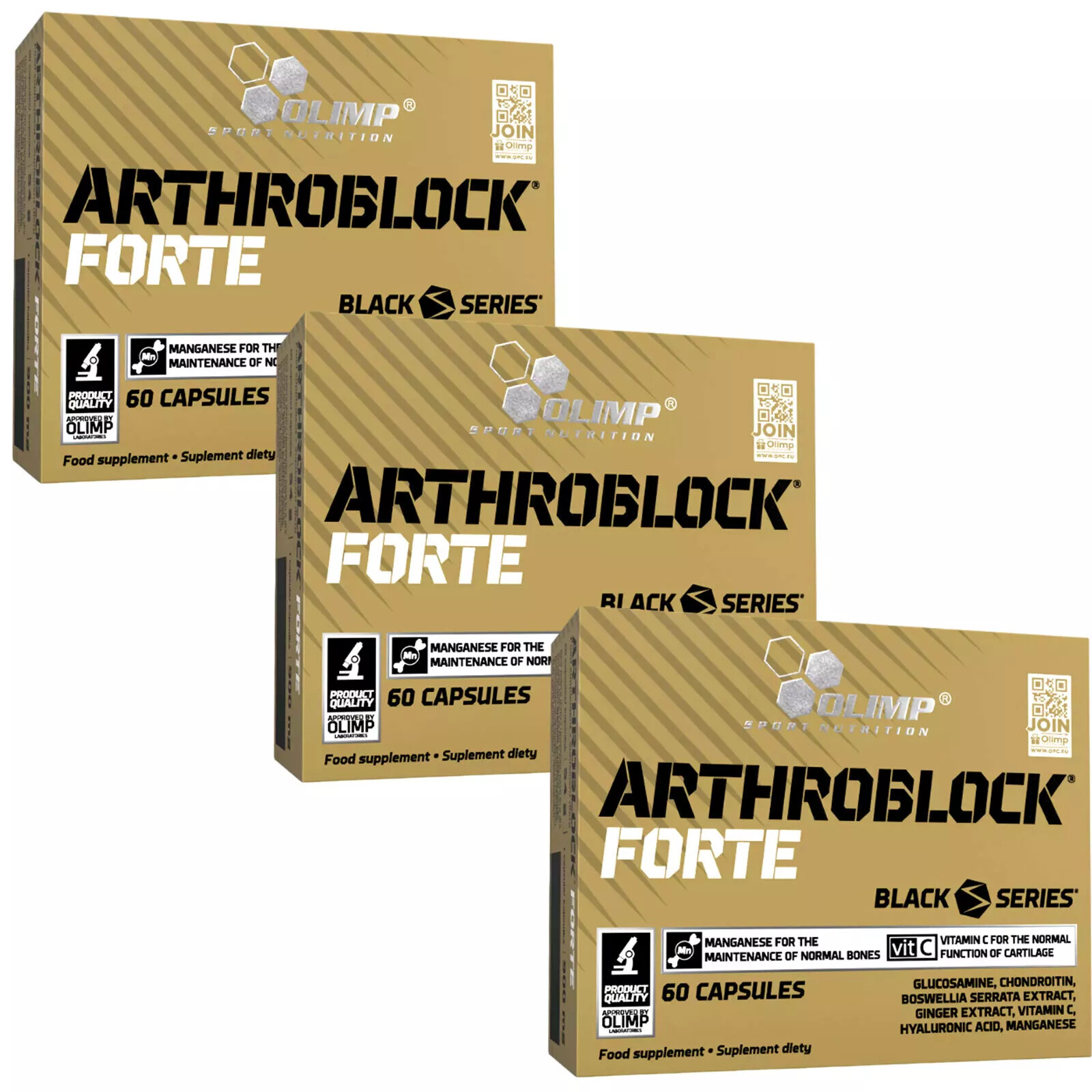 Arthroblock Forte 60-180Cap Joint Support Health Recovery Pain Relief Supplement