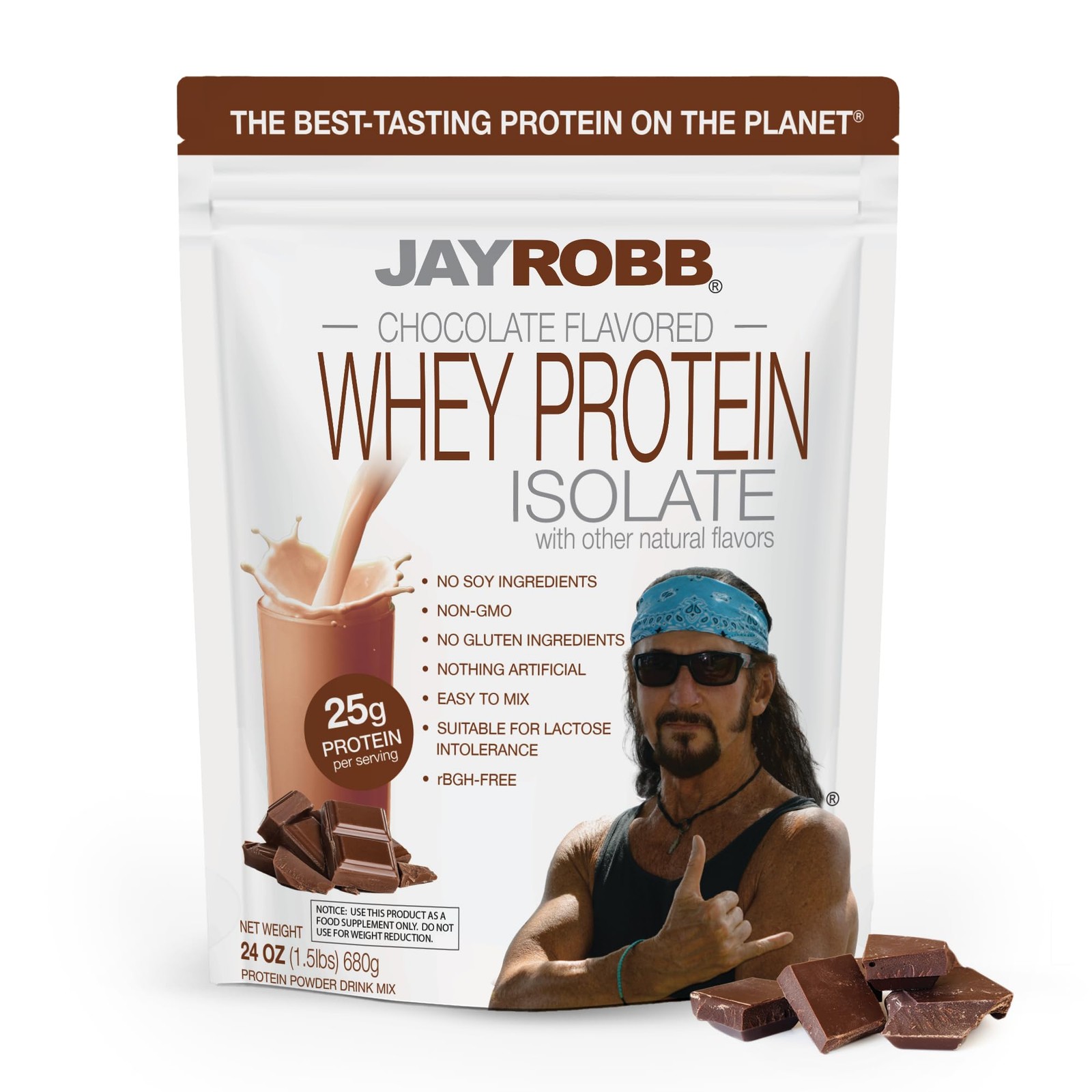 JAYROBB Whey Protein 1.5 Pound, Chocolate